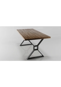 Ortası Kare Model Metal Ayak Seti Siyah Metal Masa Ayağı